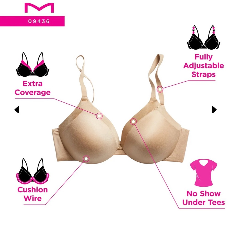 Maidenform comfort devotion bras. 34D